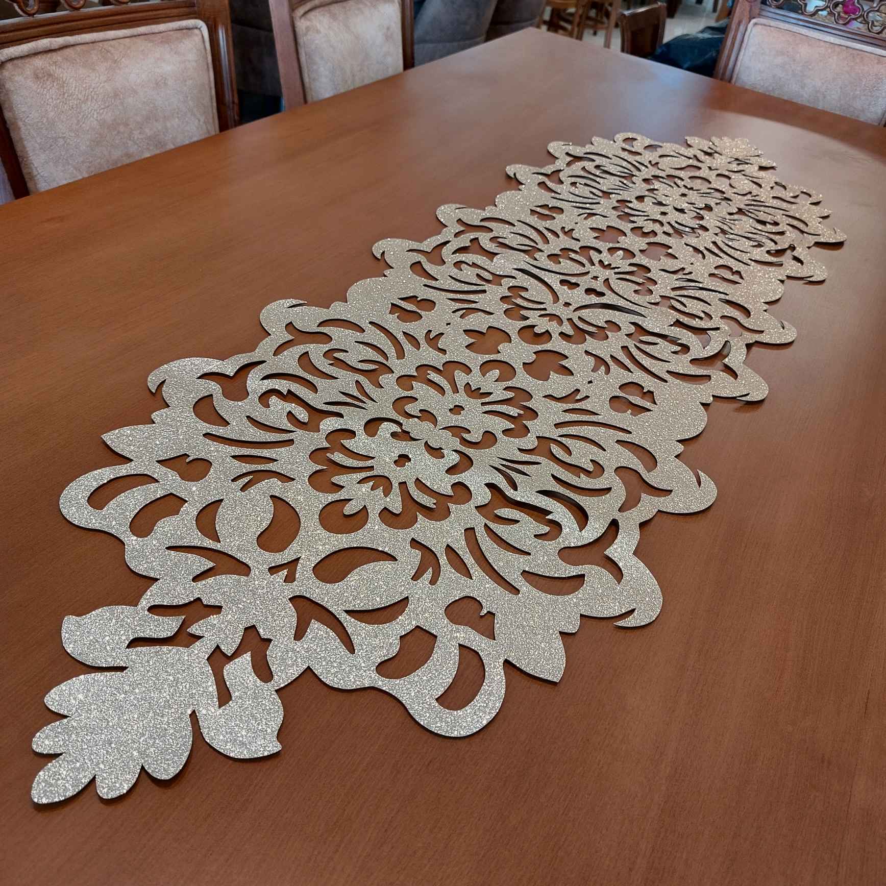 Price and Buy Table Runner Faux Leather with Glitter Fancy Style - Image 4