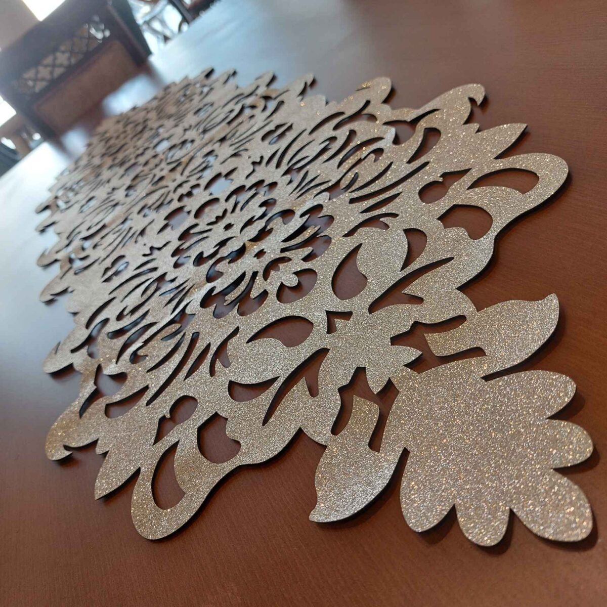 Price and Buy Table Runner Faux Leather with Glitter Fancy Style - Image 5