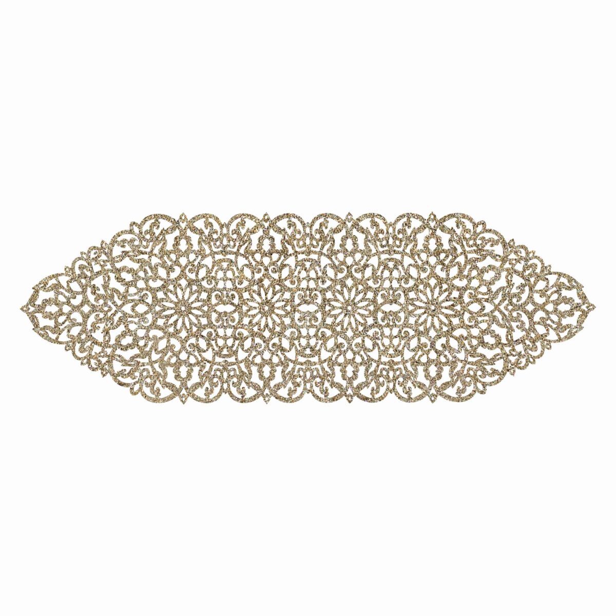 Price and Buy Table Runner Faux Leather with Modern Glitter Design