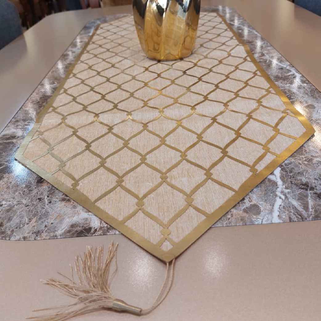 Price and Buy Table Runner in Leather & Velvet Ideal for Home Design - Image 4