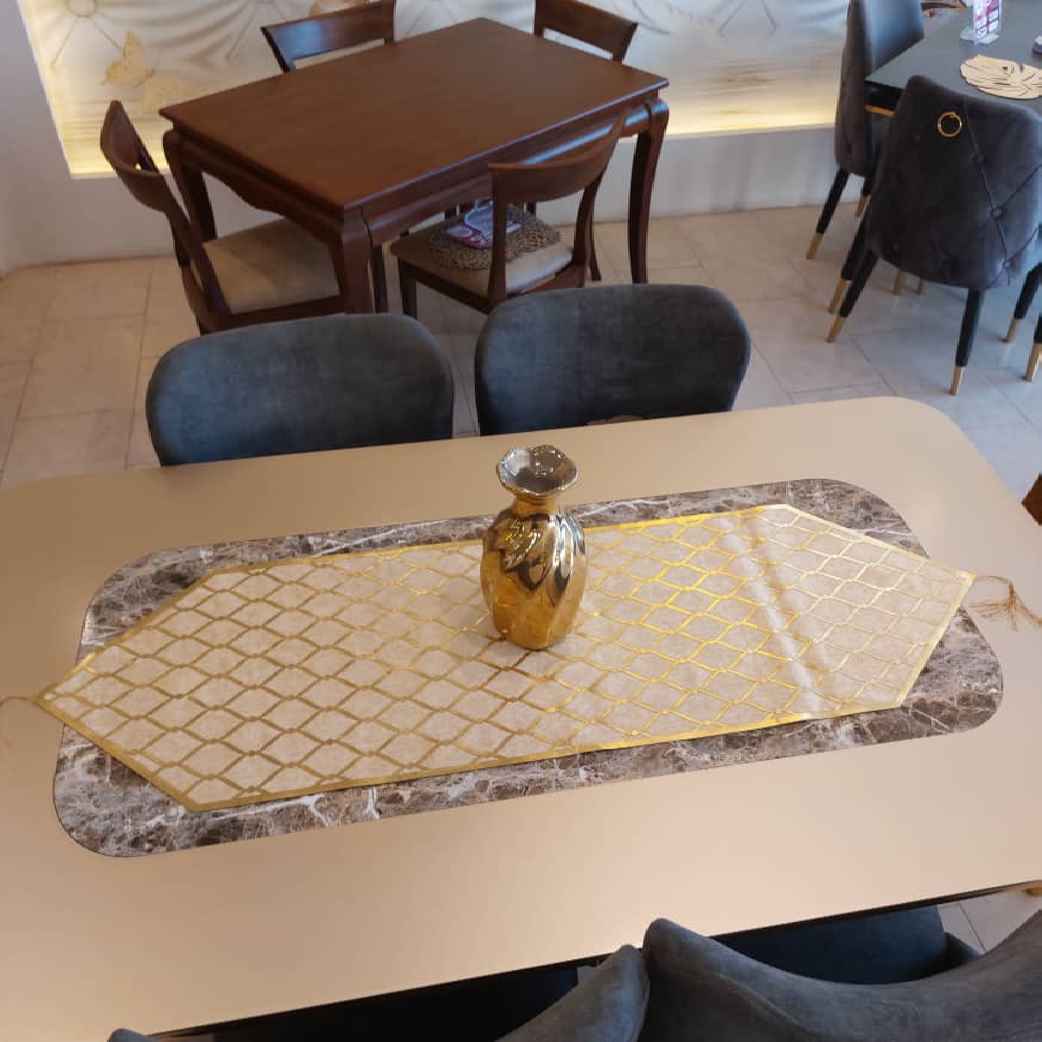 Price and Buy Table Runner in Leather & Velvet Ideal for Home Design - Image 6