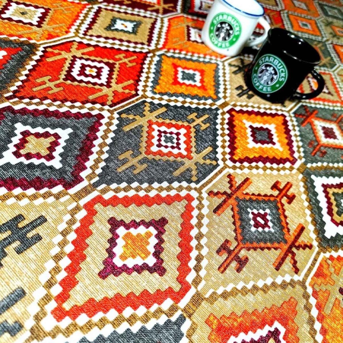 Price and Buy Tablecloth Inspired by Persian Kilim with PVC Fabric - Image 7