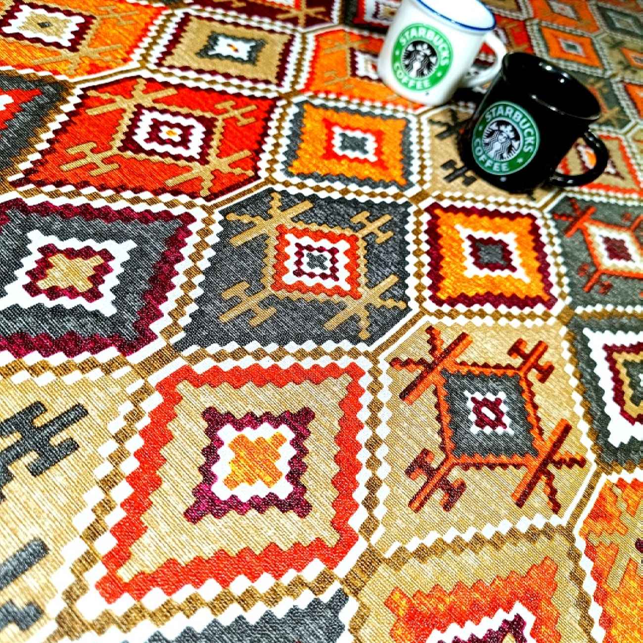 Price and Buy Tablecloth Inspired by Persian Kilim with PVC Fabric - Image 7