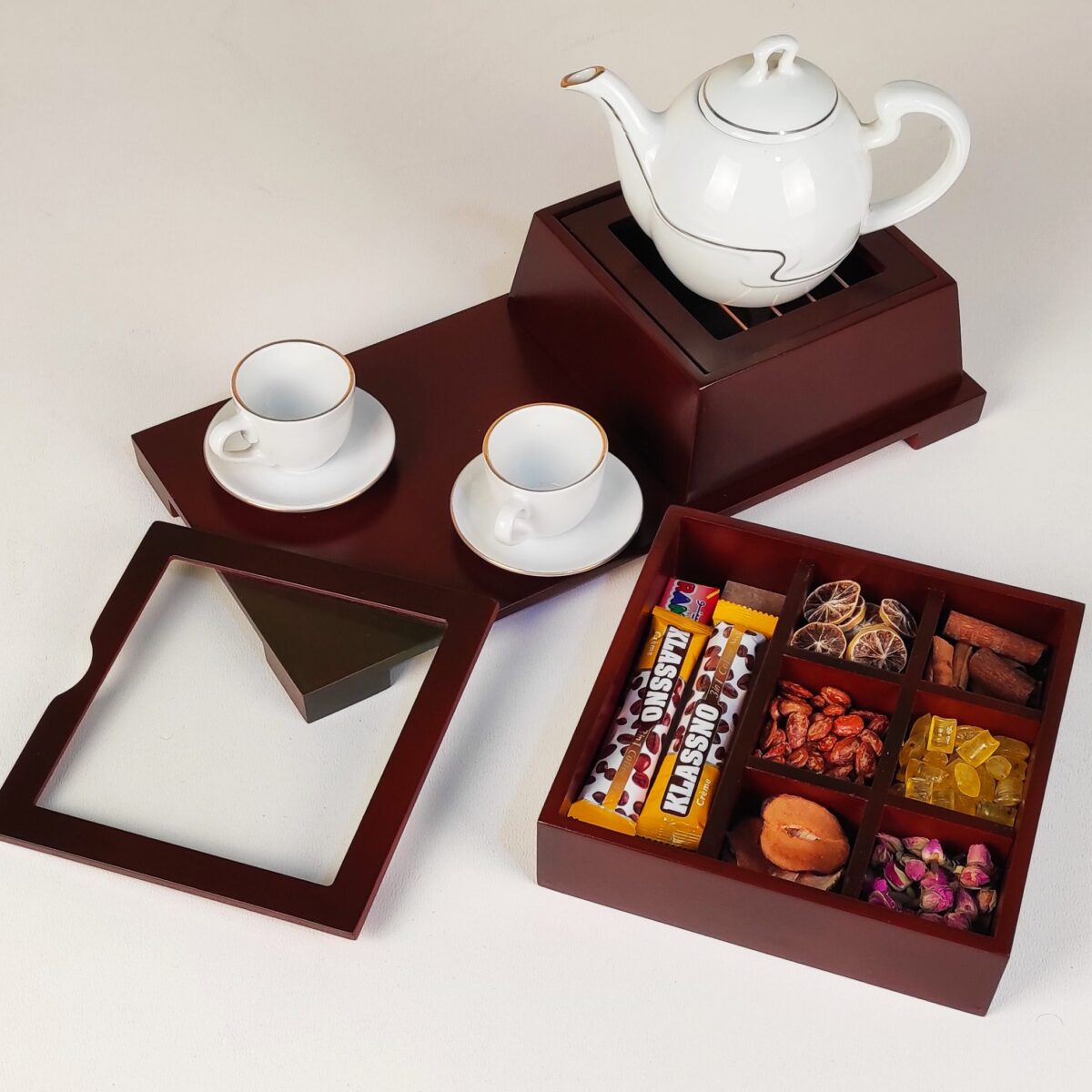 Price and Buy Tea Organizer Box with Warmer – Delsa Design - Image 3