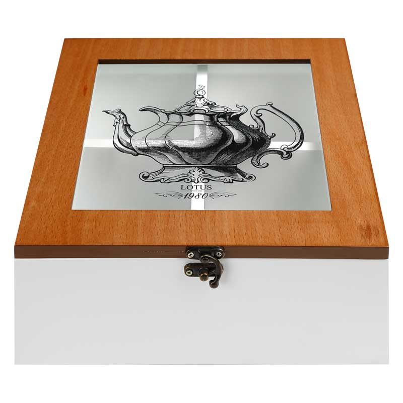 Price and Buy Tea Storage Box with See-Through Lid and 4 Compartments - Image 3