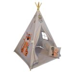 Price and Buy Teepee Style Play Tent for Kids with Animal Design and Cushion