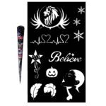 Price and Buy Temporary Henna Art Kit – Easy-Use Stencils for Effortless Hand Designs (x10)