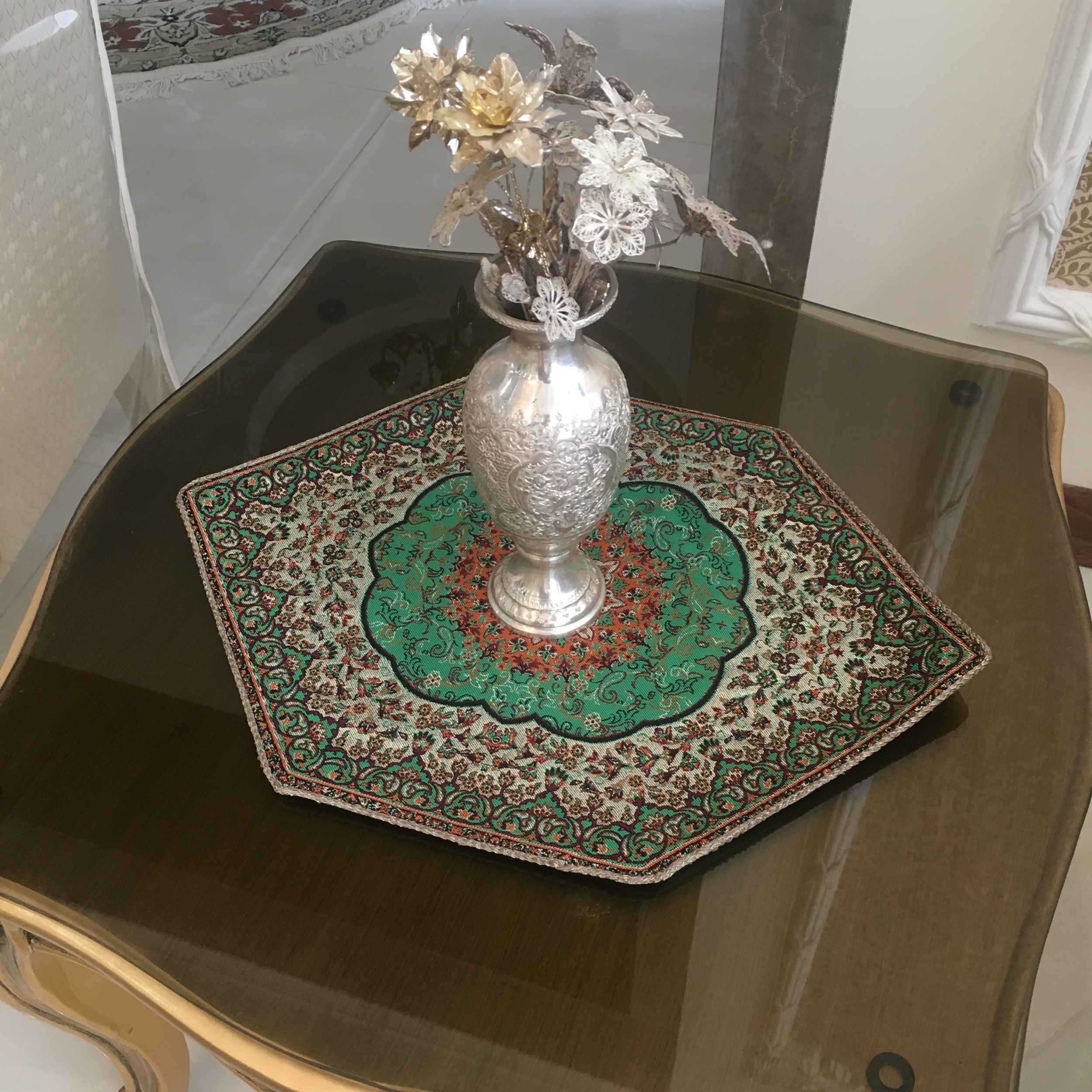 Price and Buy Termeh Tablecloth Luxurious with Persian Paisley Pattern Toranj (5x) - Image 7