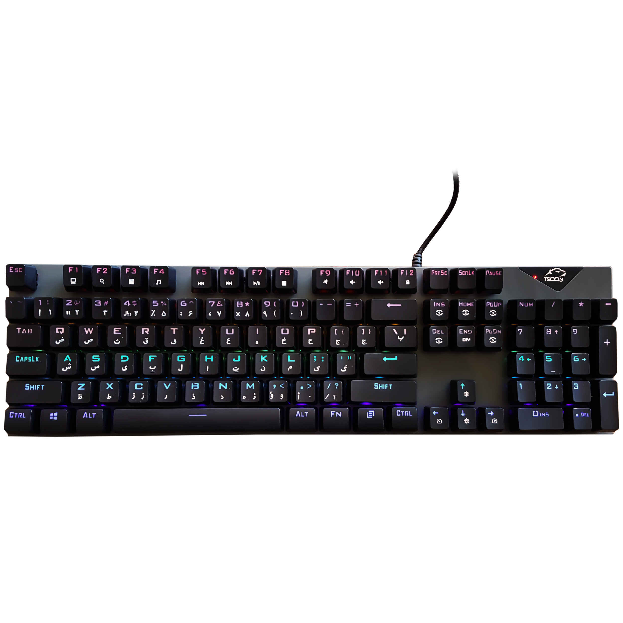 Price and Buy Tesco Gaming Keyboard with Persian Keycaps GK 8130