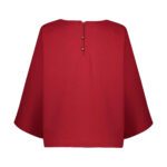 Price and Buy Three Quarter Sleeve Blouse for Women – Relaxed Fit in Red - Image 6