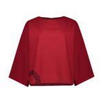 Price and Buy Three Quarter Sleeve Blouse for Women – Relaxed Fit in Red - Image 8