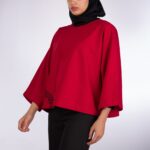 Price and Buy Three Quarter Sleeve Blouse for Women – Relaxed Fit in Red - Image 10