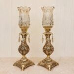 Price and Buy Timeless Bronze Candle Holder Adorned with Flower Detail