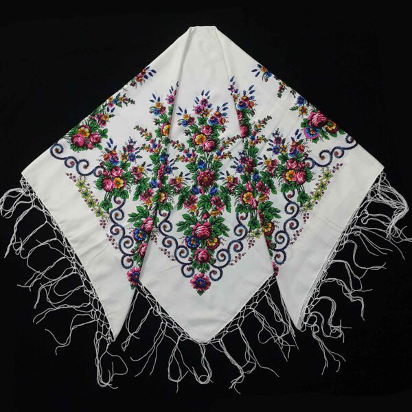 Price and Buy Torkaman Ethnic Scarf – Elegance and Tradition with Floral Design in White_68fbb2b1e3252.jpeg Price and Buy Torkaman Ethnic Scarf – Elegance and Tradition with Floral Design in White