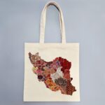 Price and Buy Tote Bag Reusable Natural Beige Canvas Shopping Bag – with Map of Iran Design