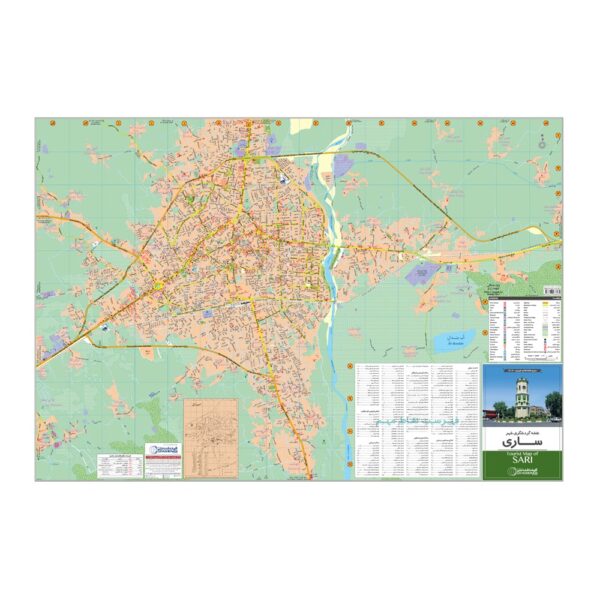 Price and Buy Tourist Map of Sari (Naqshe-ye Gardeshgari-e Sari)_68ffaa489391f.jpeg Price and Buy Tourist Map of Sari (Naqshe-ye Gardeshgari-e Sari)