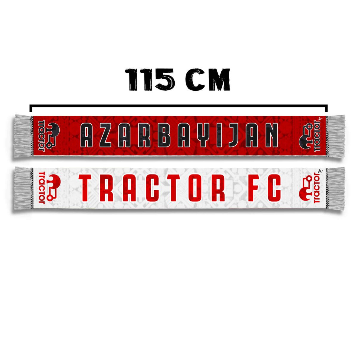 Price and Buy Tractor Football Club Logo Fan Scarf – Red & White - Image 4
