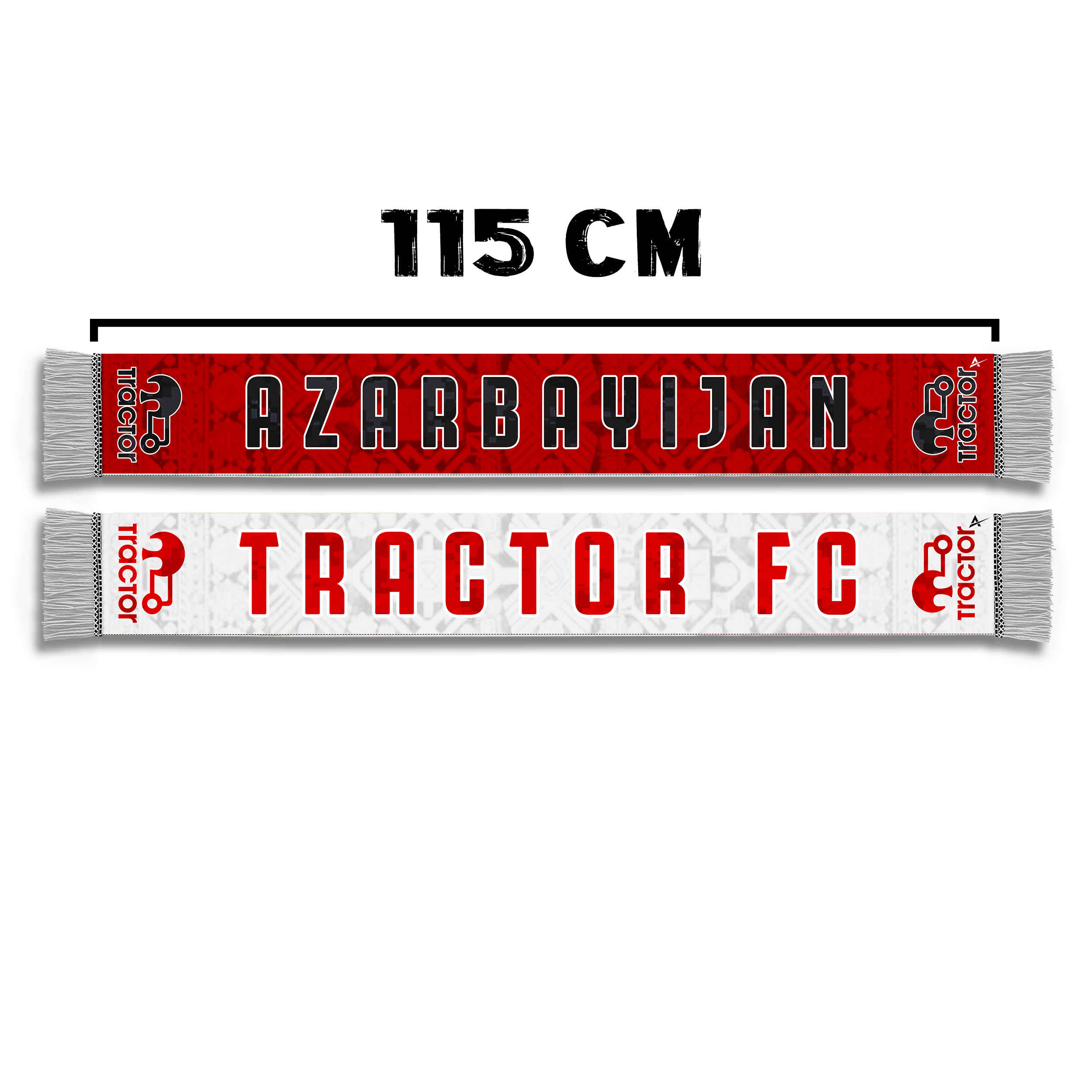 Price and Buy Tractor Football Club Logo Fan Scarf – Red & White - Image 4
