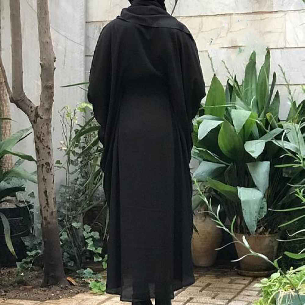 Price and Buy Traditional Butterfly Abaya for Muslim Women – Soft Crepe Fabric - Image 3