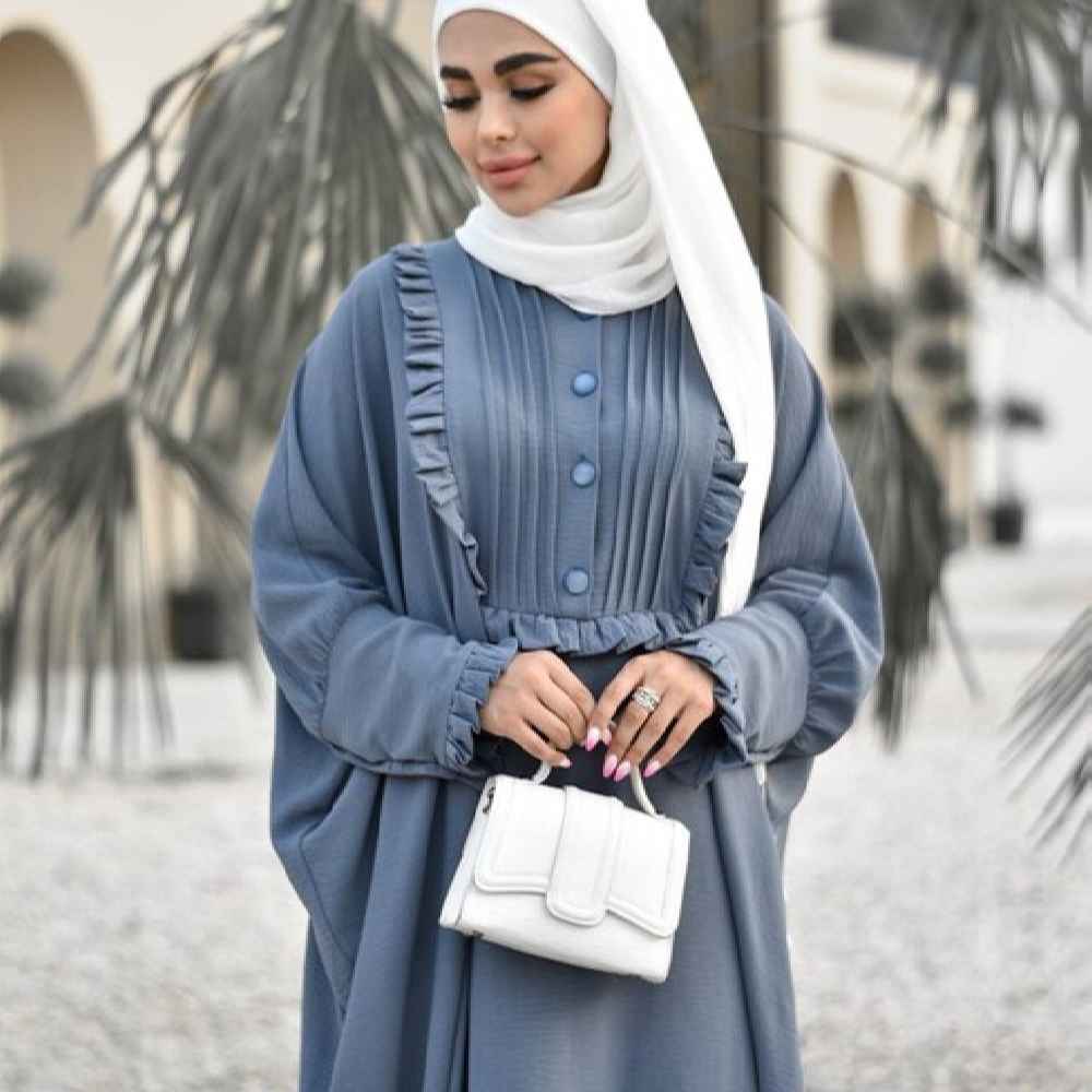 Price and Buy Traditional Butterfly Abaya for Women – Soft Cotton Fabric - Image 8