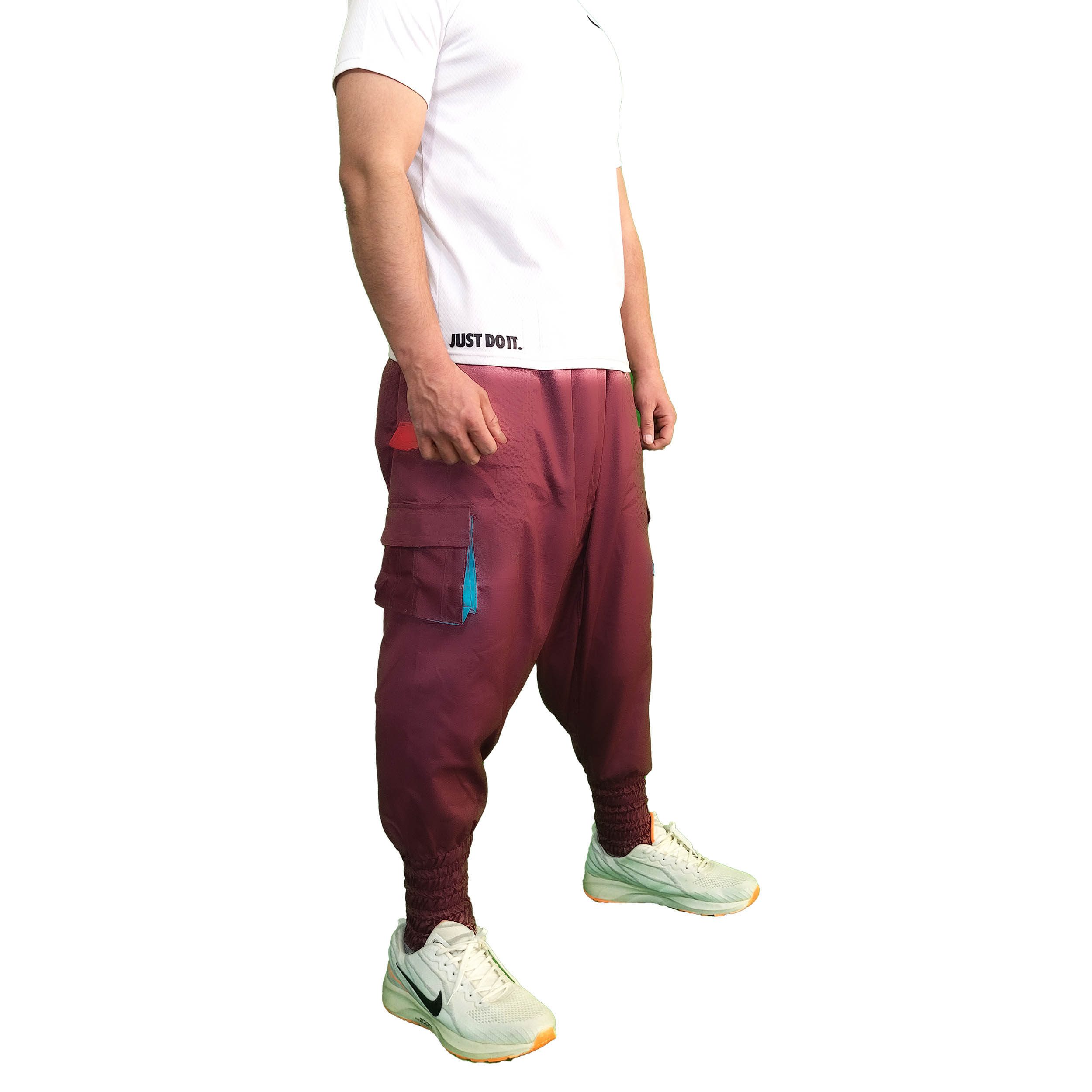 Price and Buy Traditional Kurdish Trouser – Red Bold Shalwar - Image 3