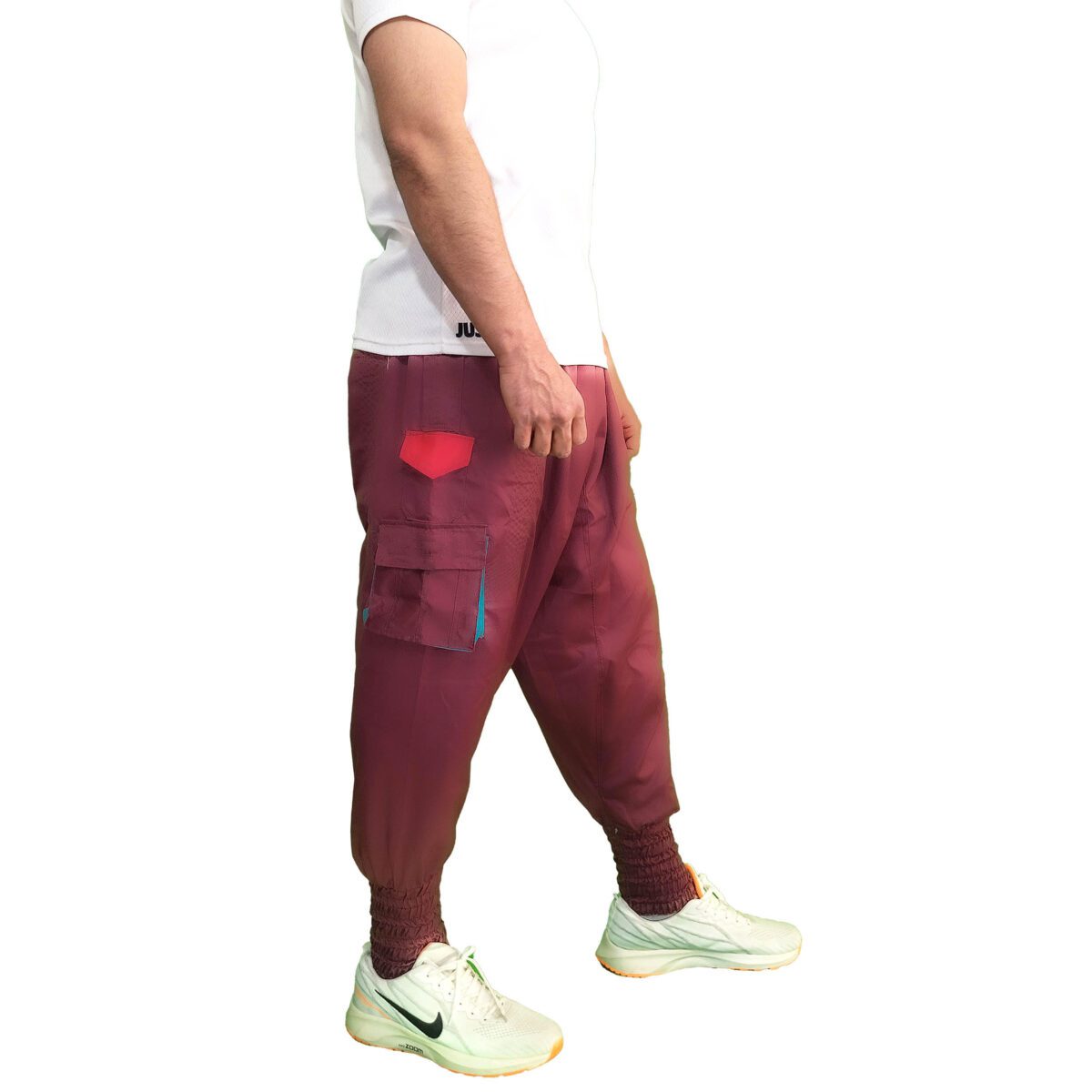 Price and Buy Traditional Kurdish Trouser – Red Bold Shalwar - Image 4
