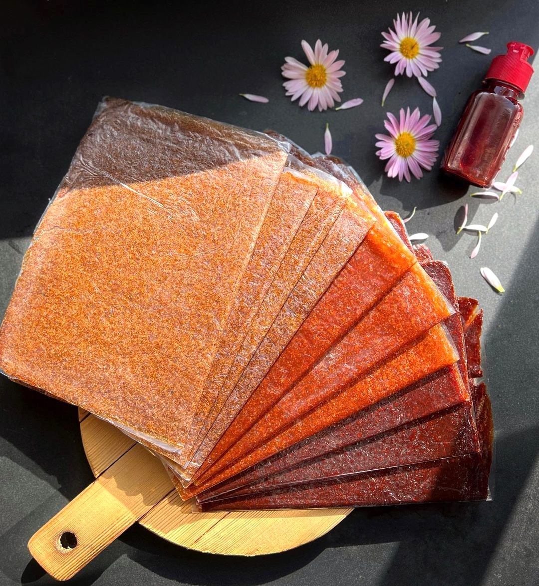 Price and Buy Traditional Persian Homemade Apricot Sour Fruit Leather Roll – 800g