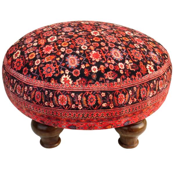 Price and Buy Traditional Red Persian Footstool with Wooden Legs and Velvet Fabric Round_68f54381b1633.jpeg Price and Buy Traditional Red Persian Footstool with Wooden Legs and Velvet Fabric Round