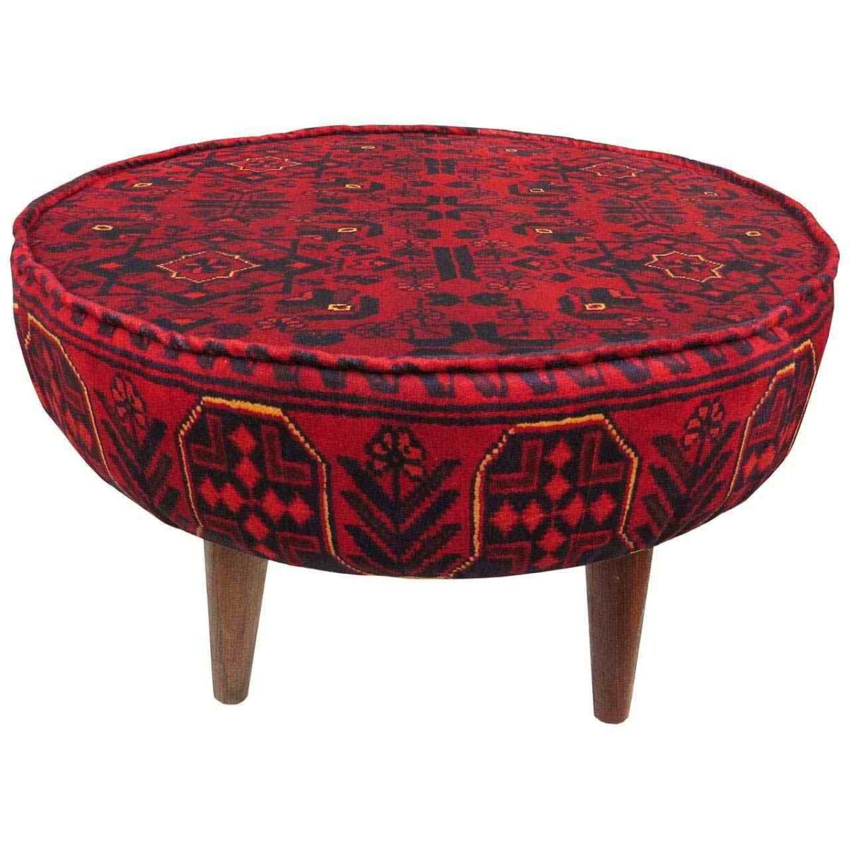 Price and Buy Traditional Velvet Footstool & Cushions Set Inspired by Persian Art - Image 3