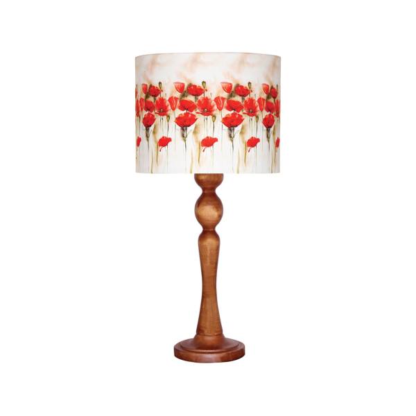Price and Buy Traditional Wooden Table Lamp with Flowers Lampshade