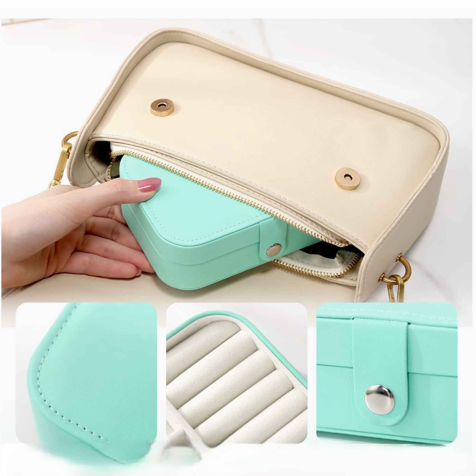 Price and Buy Travel Jewelry Box – Compact Organizer for Rings, Bracelets & Earrings_6903688818853.jpeg Price and Buy Travel Jewelry Box – Compact Organizer for Rings, Bracelets & Earrings - Image 5