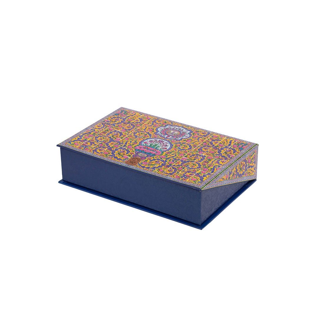 Price and Buy Treasured Persian Artisanal Gift Set Turquoise Inlay Vase & Ghalamkar Tablecloth - Image 3