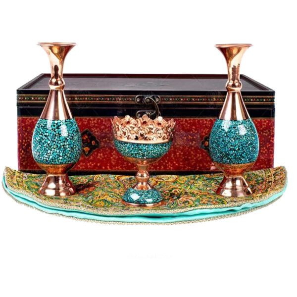 Price and Buy Treasured Persian Artisanal Gift Set Turquoise Inlay Vases & Fruit Bowl_68fed4070af31.jpeg Price and Buy Treasured Persian Artisanal Gift Set Turquoise Inlay Vases & Fruit Bowl