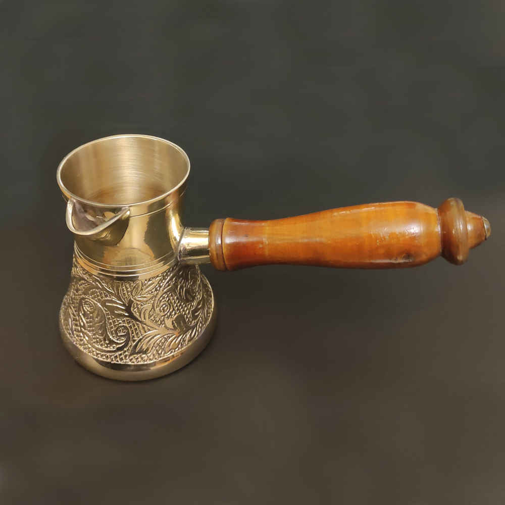Price and Buy Turkish Coffee Pot – Traditional Hammered Brass Cezve / Ibrik, Engraved Namin - Image 4