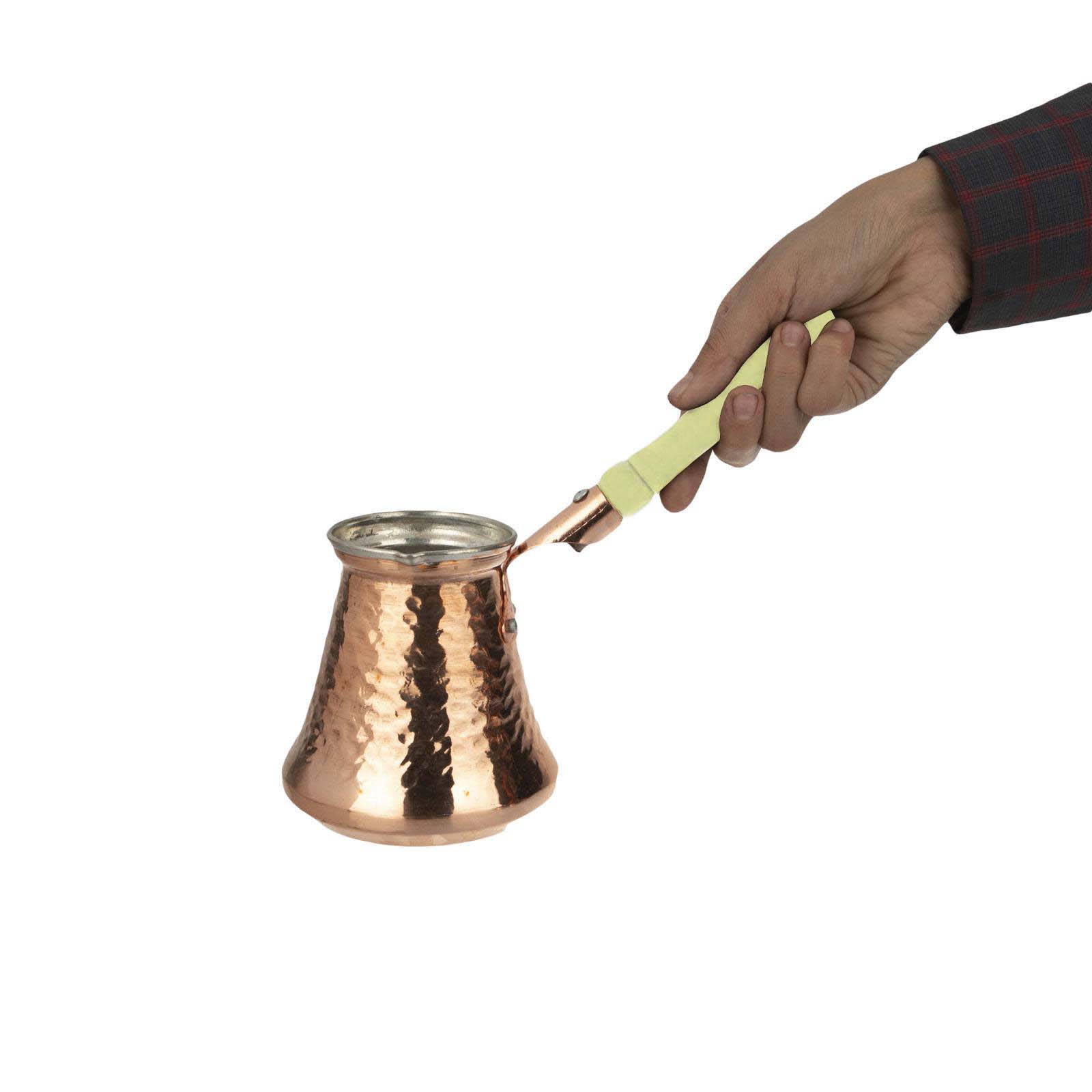 Price and Buy Turkish Coffee Pot – Traditional Hammered Copper Cezve / Ibrik, SF6 - Image 3