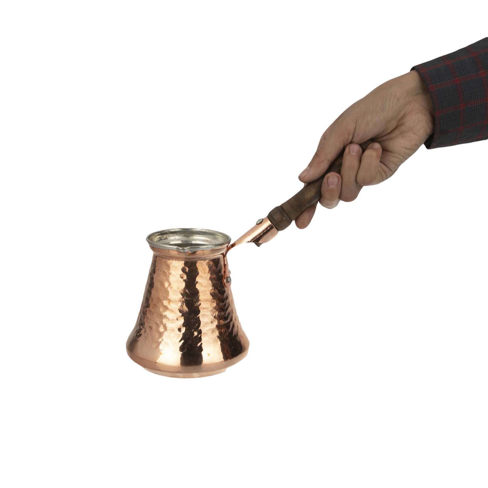 Price and Buy Turkish Coffee Pot – Traditional Hammered Copper Cezve / Ibrik - Image 3