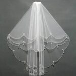 Price and Buy Two-Layer Bridal Veil with Crystal and Pearl Embroidered Edging
