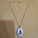 Price and Buy Two-Sided Brass Resin Necklace – Hasbi Allah & Bismillah Suitable for Women - Image 3