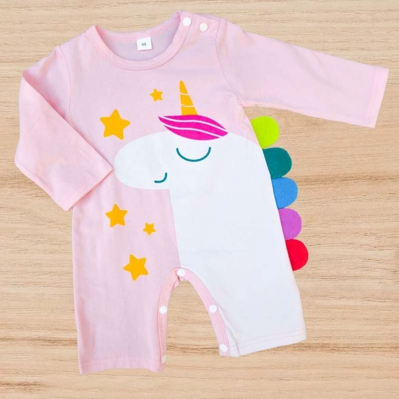 Price and Buy Unicorn Design Baby Romper – Soft 100% Cotton, Perfect for Newborns_6902b30365c4c.jpeg Price and Buy Unicorn Design Baby Romper – Soft 100% Cotton, Perfect for Newborns - Image 1
