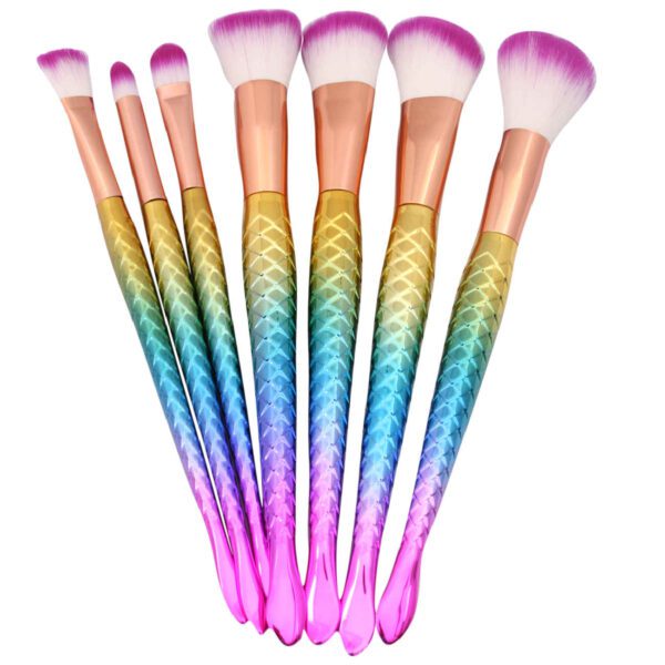 Price and Buy Unicorn-Inspired Cosmetic Brush Set – 7-Piece Pastel Beauty Tools