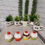 Price and Buy Unique Ceramic Salt & Pepper Shakers – Cup Cake Design Durable and Decorative