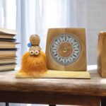 Price and Buy Unique Handcrafted Wooden Desk Clock with Doll – Crafted for Style and Function