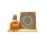 Price and Buy Unique Handcrafted Wooden Desk Clock with Doll – Crafted for Style and Function - Image 3