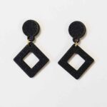 Price and Buy Unique Handmade Acrylic Earring – Stylish & Lightweight with Rhombus-Shaped Design