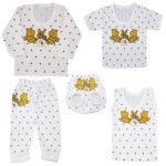 Price and Buy Unisex Baby Clothing Set with Hippo Design 5 Pieces