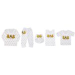 Price and Buy Unisex Baby Clothing Set with Hippo Design 5 Pieces - Image 3