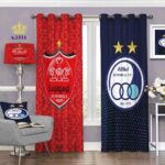 Price and Buy Velvet Boys’ Bedroom Eyelet Curtain – Two Panels, Esteghlal & Persepolis Team Sports Design