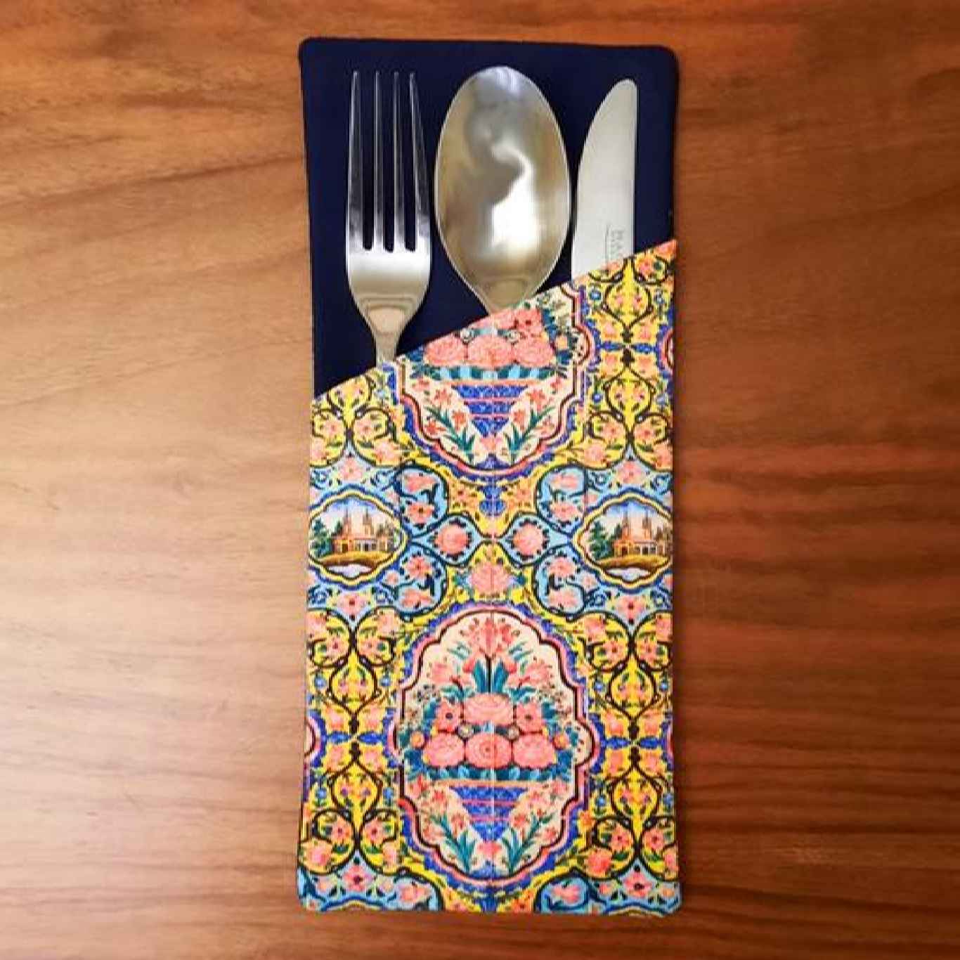 Price and Buy Velvet Cutlery Pouch – Intricate Floral Design for Stylish Settings