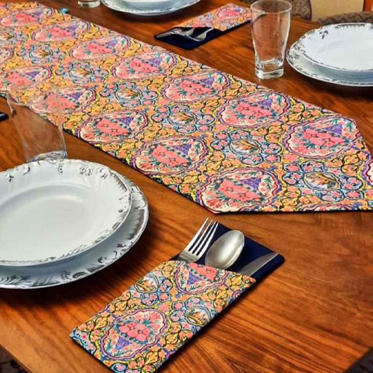 Price and Buy Velvet Cutlery Pouch – Intricate Floral Design for Stylish Settings - Image 5