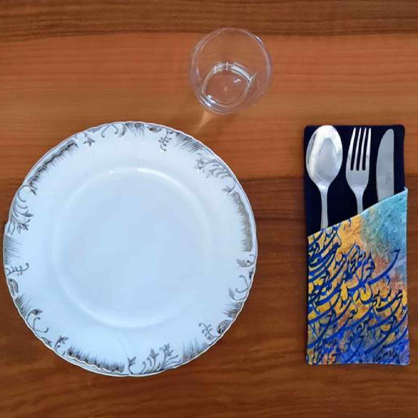 Price and Buy Velvet Cutlery Pouch with Persian Calligraphy – Dining Table Accessory - Image 4